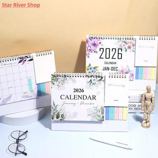 Calendar Pocket Notebook 2026 Desk Labels Months English