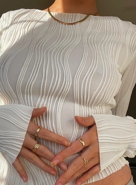 T Shirts Women Skinny Black Basic Tee Street Cropped TopT恤