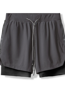 Men's jogging fitness shorts summer running shorts速干五分裤