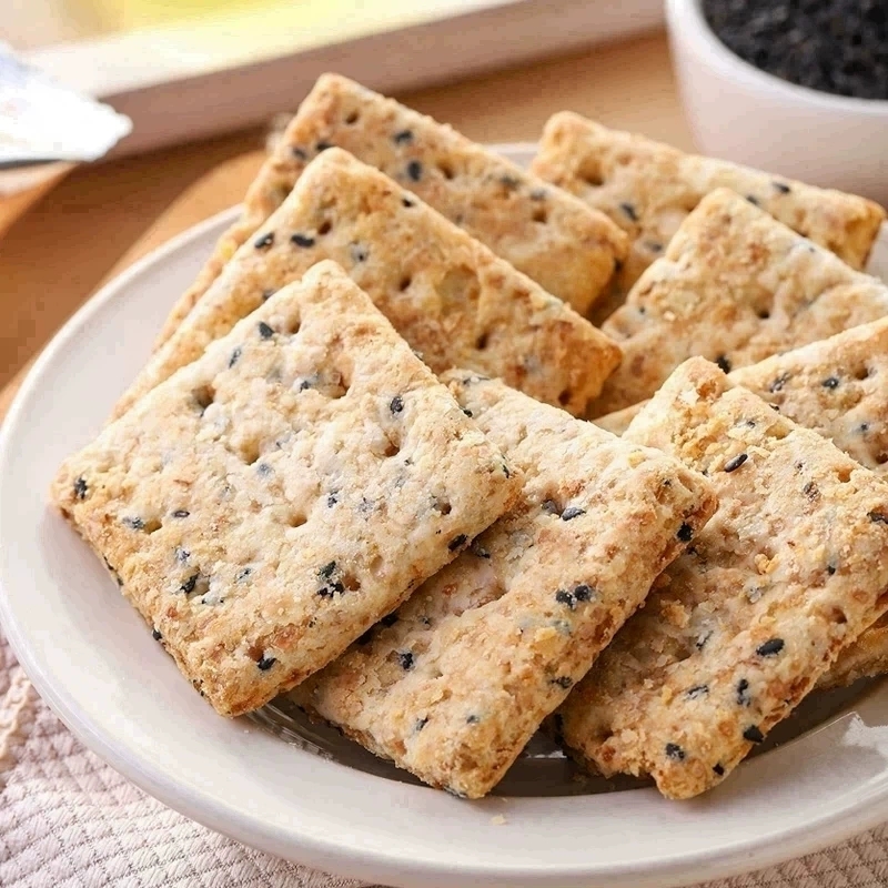 海苔酥饼干黑芝麻 素休闲食品千层糕点盒装天然传统零食