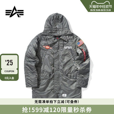 中长款连帽夹克AlphaIndustries