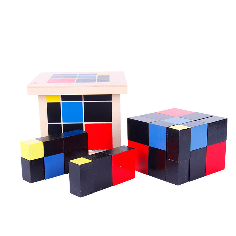 厂家直销蒙氏木质玩具 幼儿园儿童益智玩具蒙台蒙特梭利 三项式