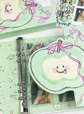 新款苹果猫咪异形全包磁吸盒卡册A5四宫格异形追星小卡活页收纳册