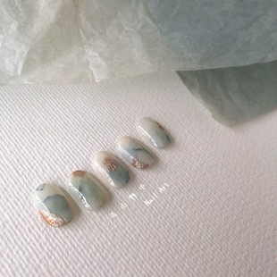 去山野中Nail 翡翠穿戴甲 手工甲片小紅書小眾ins美甲墨爾本