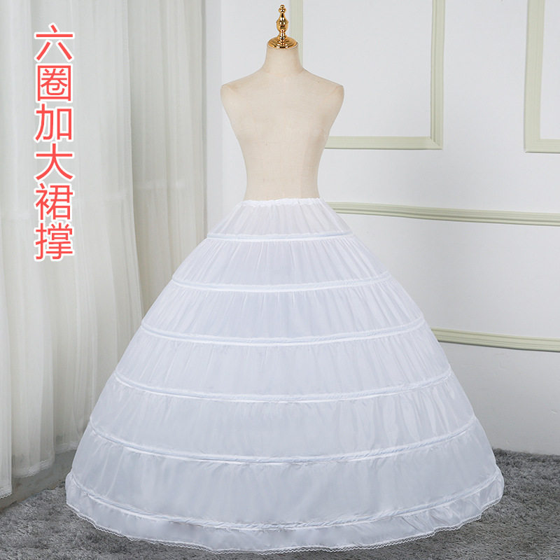 外贸舞会6圈裙撑新娘婚纱礼服