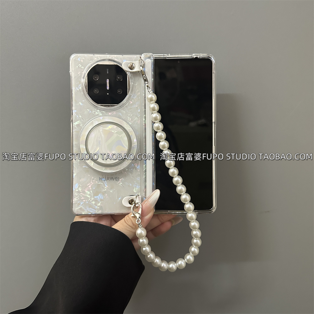 适用vivo xfold5手机壳xfold3pRO折叠屏OPPOfind N5保护套华为MateX6手提斜挎挂绳三星fold6原创设计X5典藏版