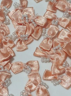 10个价宽2.5cm橙色吊坠小蝴蝶结配件手工DIY装饰材料可爱服装辅料