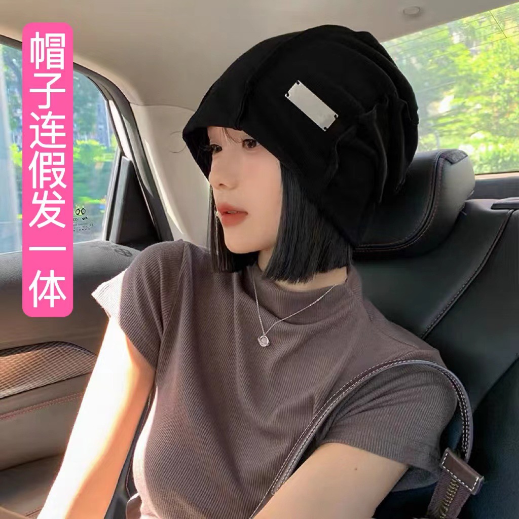 假发一体式短发微卷齐肩女