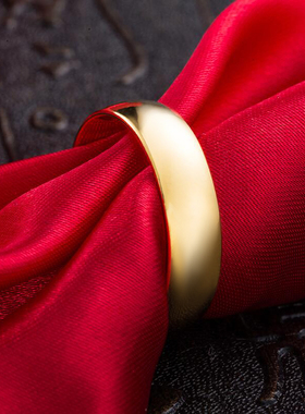 越南沙金戒指男女士时尚镀金仿真情侣百搭对戒欧币首饰金店同款