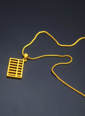 仿金项链越南沙金假黄金链子久不掉色女士吊坠项坠花爱心佛钻