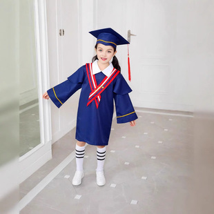 儿童博士服幼儿园学士服毕业照博士帽毕业袍小学生套装服装学院风