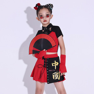 儿童演出服潮服女童爵士舞服装