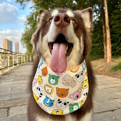 大中型犬可爱萨摩耶金毛防脏围兜