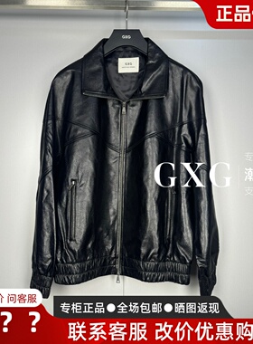 GXG男装2025冬季新款G25X124005000复古真皮羊皮皮衣G25X124005
