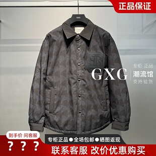 GXG男装2025冬季新款G25XY24027000翻领微阔短款羽绒服G25XY24027
