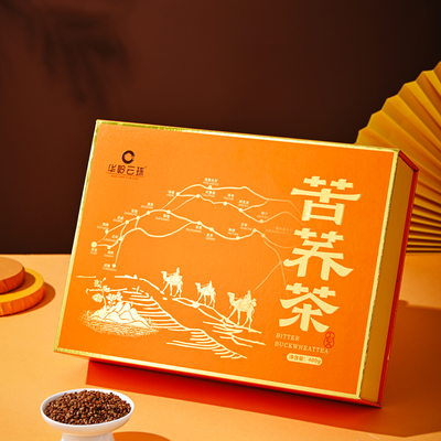 【华岭云珠】甘肃通渭苦荞茶礼盒装400g 独立袋装高山黑苦荞茶