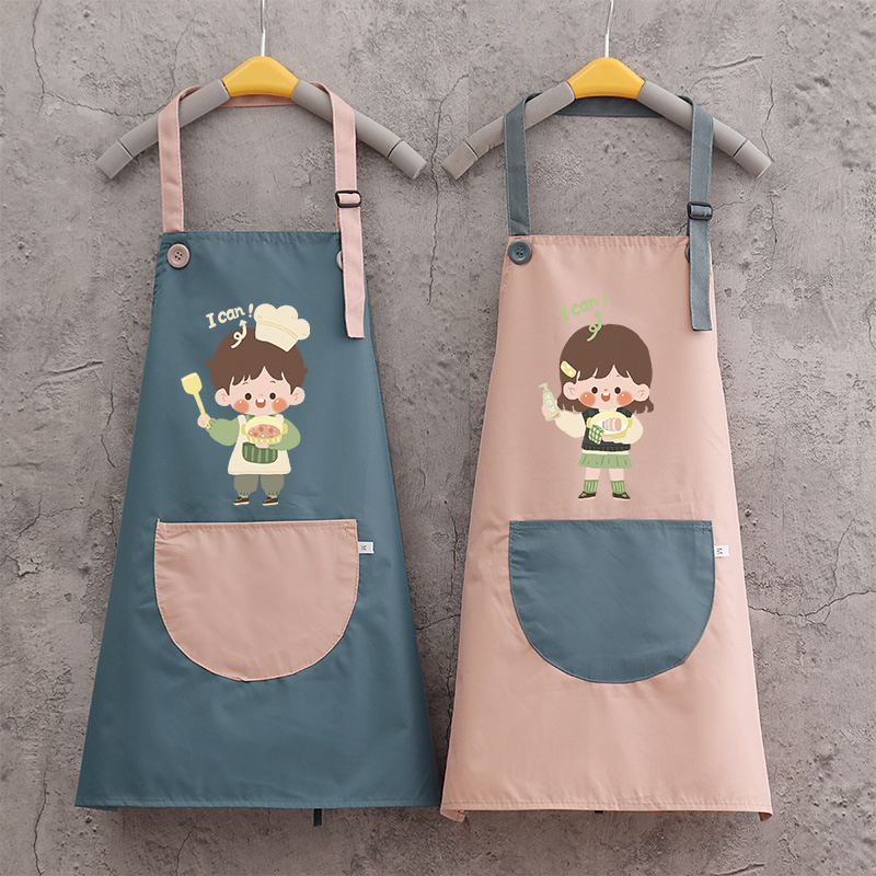 小学生围腰防水幼儿园吃饭绘画班定制印字