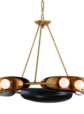 Hopper多头组合吊灯卧室圆环复古镜前灯美式客厅酒店设计师壁灯