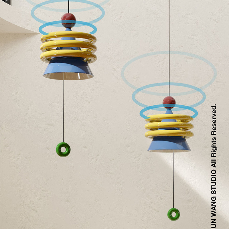 中古风莫兰迪儿童房床头吊灯男孩女孩卡通多巴胺高级感现代餐厅灯