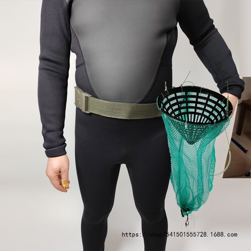 潜水鱼护浮潜网兜赶海鱼笼倒须网笼螃蟹八爪黄鳝笼子防跑渔网丝网