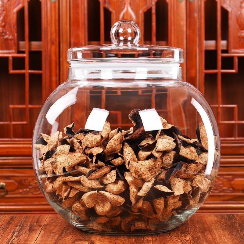 □大号球形玻璃罐带盖密封防潮陈皮茶叶小青柑储存罐商用透明展新