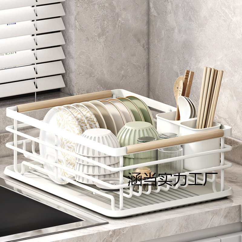 碗盘收纳架厨房置物架碗碟架家用橱柜内筷盒放碗碟架子水沥水架