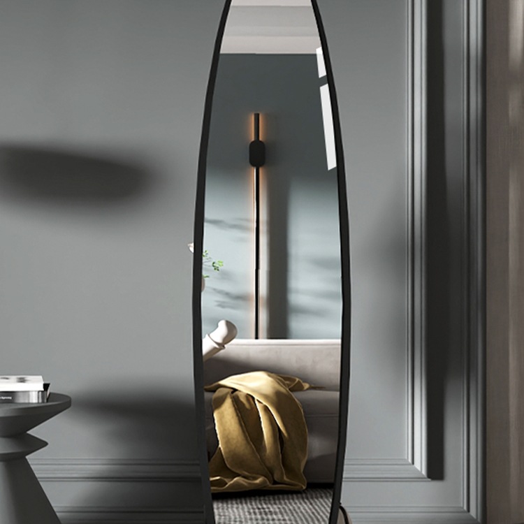 轻奢风全身穿衣镜可旋转挂衣架一体镜子家用服装店试衣移动落地镜