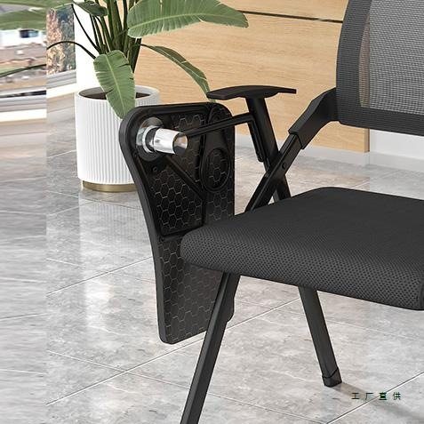 折叠培训椅靠背带桌板会议室培训桌椅一体凳子可折叠办公椅培训椅