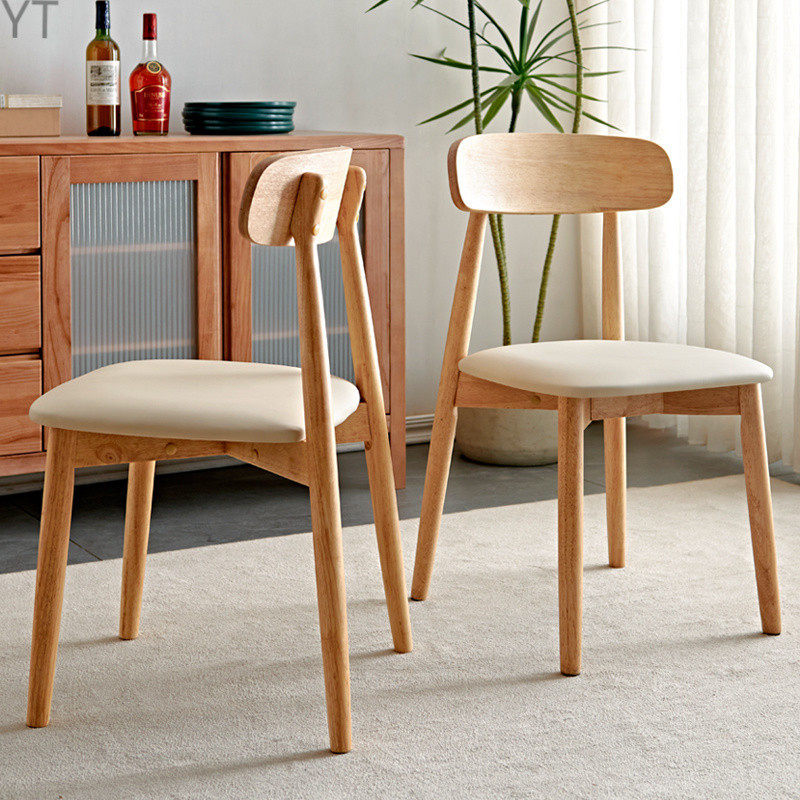 【榫卯结构工艺】实木餐椅靠背椅北欧家用简约现代桌椅餐厅凳子by