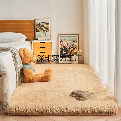 羊毛卧室床边地毯加厚毛绒榻榻米地垫飘窗垫客厅房间宿舍制作冬季