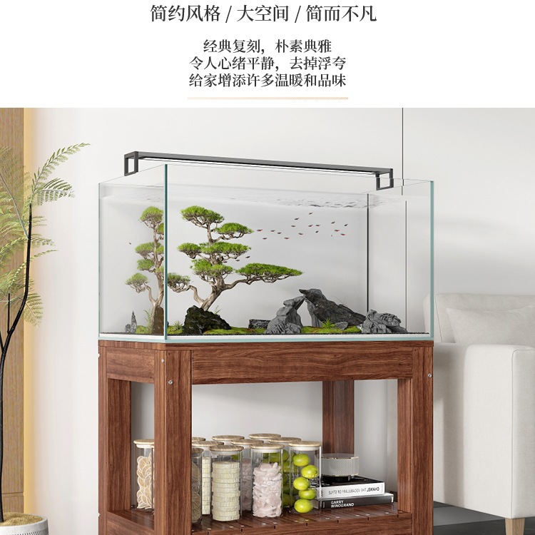 鱼缸架子实木鱼缸柜子底座松木草缸水族箱鱼缸底柜底架实木鱼缸架