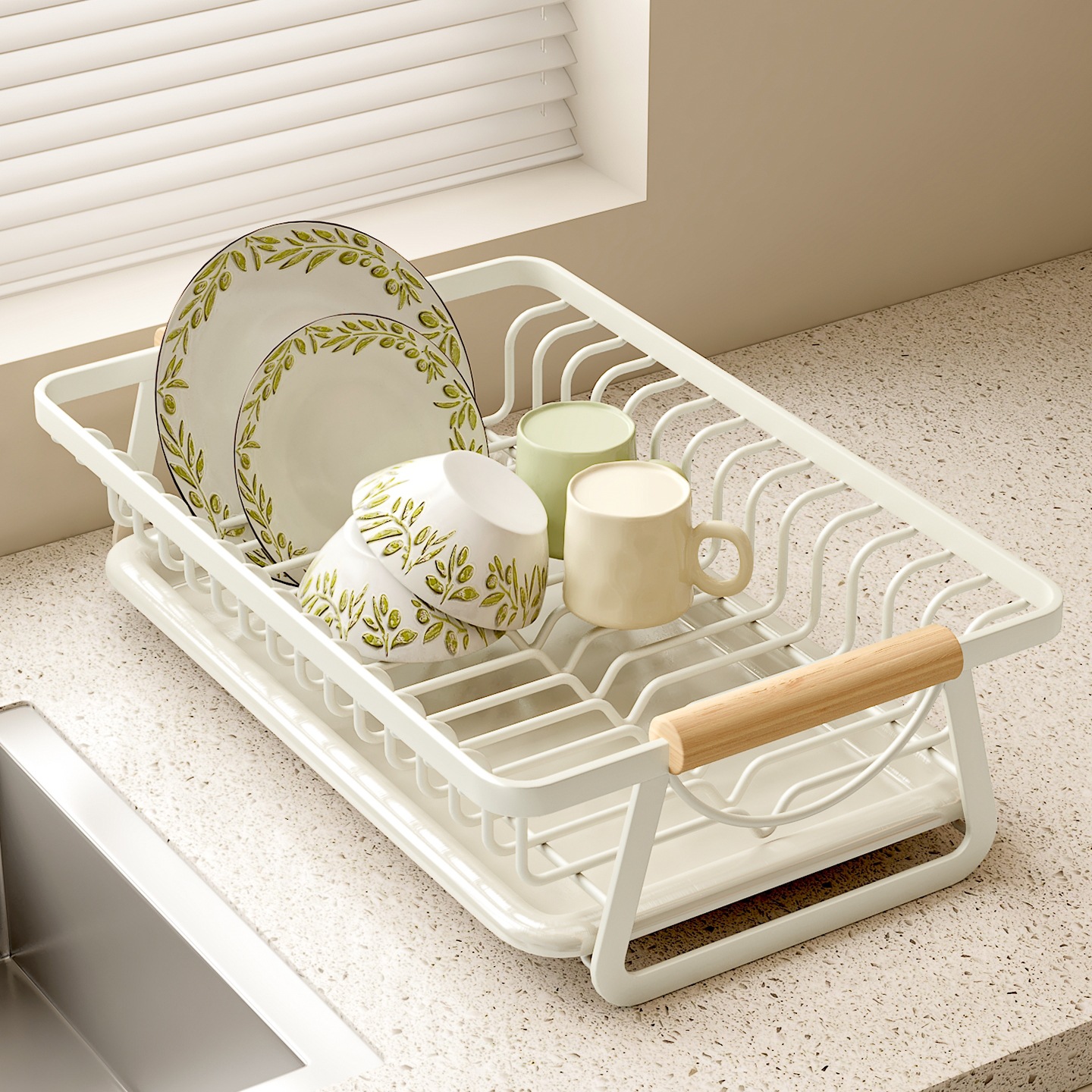 碗碟沥水架碗盘收纳架厨房碗筷餐具收纳盒家用小型盘子滤水篮碗架