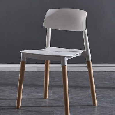 才子椅现代简约塑料椅休闲椅餐厅餐椅家用成人靠背椅会议椅子