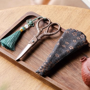 复古小茶剪刀茶叶袋专用高端茶道茶包剪茶艺功夫茶具配件用品大全