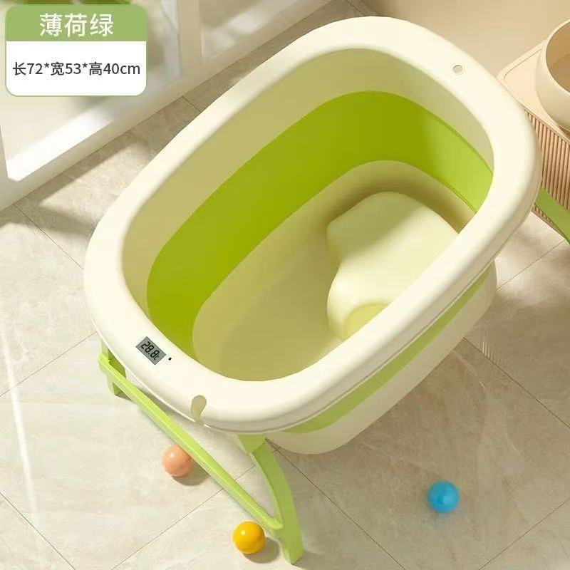儿童洗澡桶可折叠小孩家用泡澡桶加厚浴桶宝宝浴盆大号婴儿游泳桶