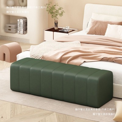 换鞋长凳衣帽间凳子软包皮服装店长方形休息区床尾轻奢长条沙发凳