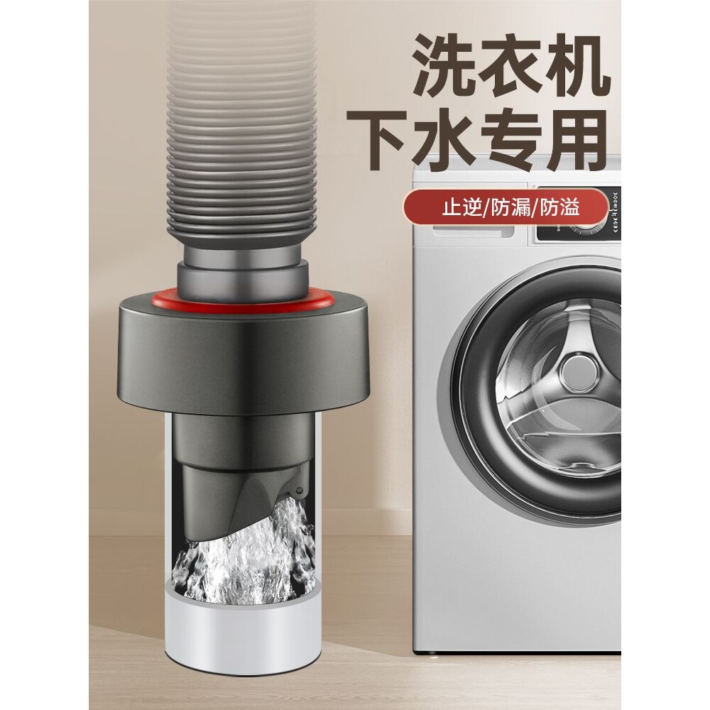 洗衣机下水止逆阀防反水神器排水管道下水道防溢水密封圈防反臭塞
