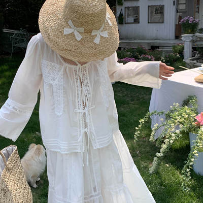 sewing diary原创手工缝纫Lily fragrance百合香气蕾丝衫