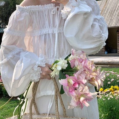 sewingdiary原创手工缝纫 夏日百香果蕾丝衫