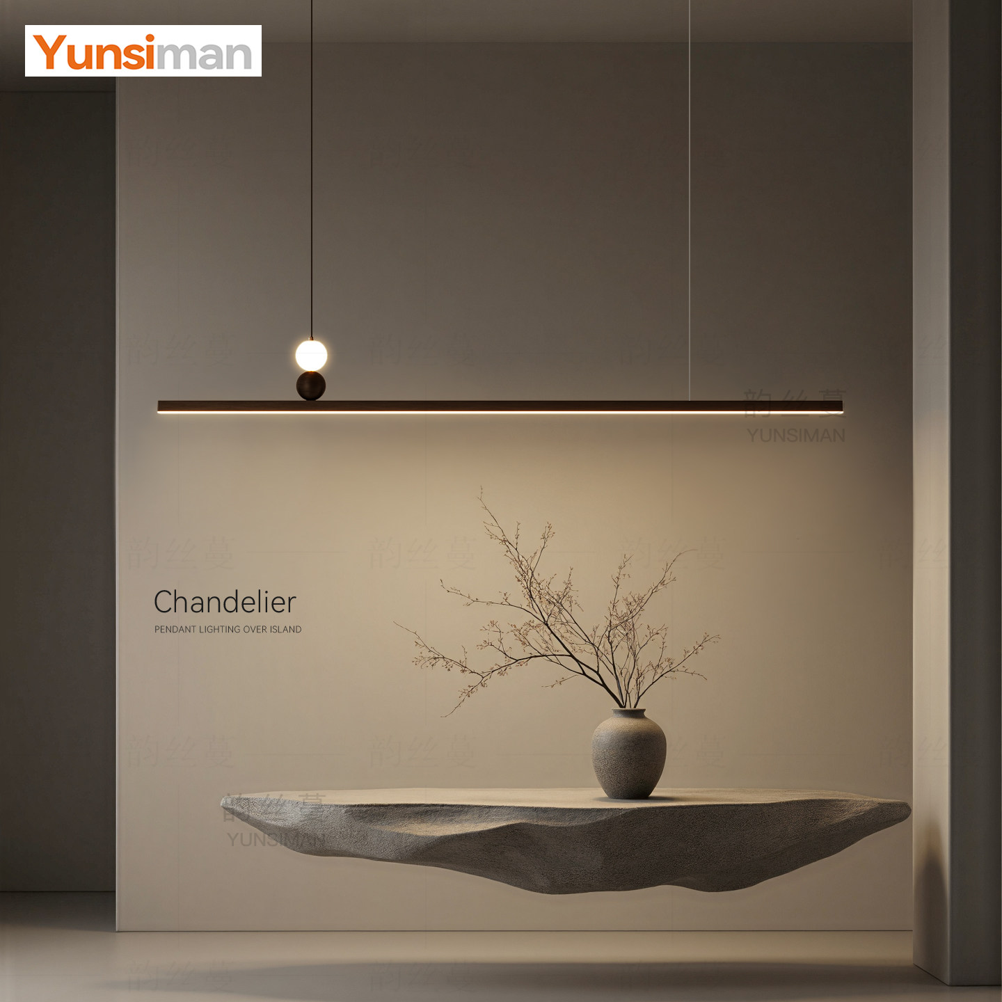 极简风吊灯智能餐厅灯一字形长条吊线灯吧台客厅长餐桌led灯具,家装灯饰光源,餐厅吊灯,淘宝优惠券,粉丝福利购,淘宝优惠卷