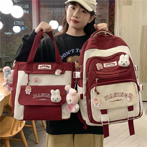 Ранец, свежая сумка через плечо, высококачественный милый вместительный и большой рюкзак, для средней школы
