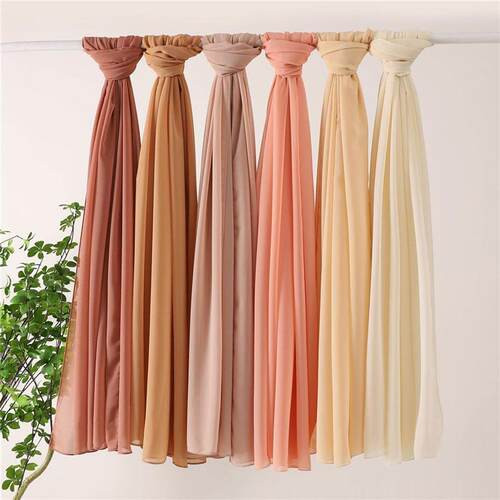 Single color chiffon scarf for women's headscarf雪纺