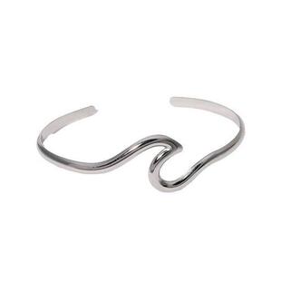 Open Titanium Steel Bracelet Womens Geometric Simple Cold