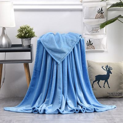 Warm Coral Fleece Blanket Winter Sheet Bedspread Sofa Throw
