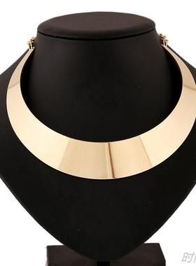 fashion golden metal short Necklace women jewelry项链女饰品