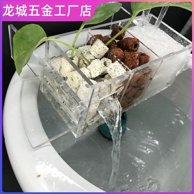 陶瓷鱼缸圆形缸瀑布式净水