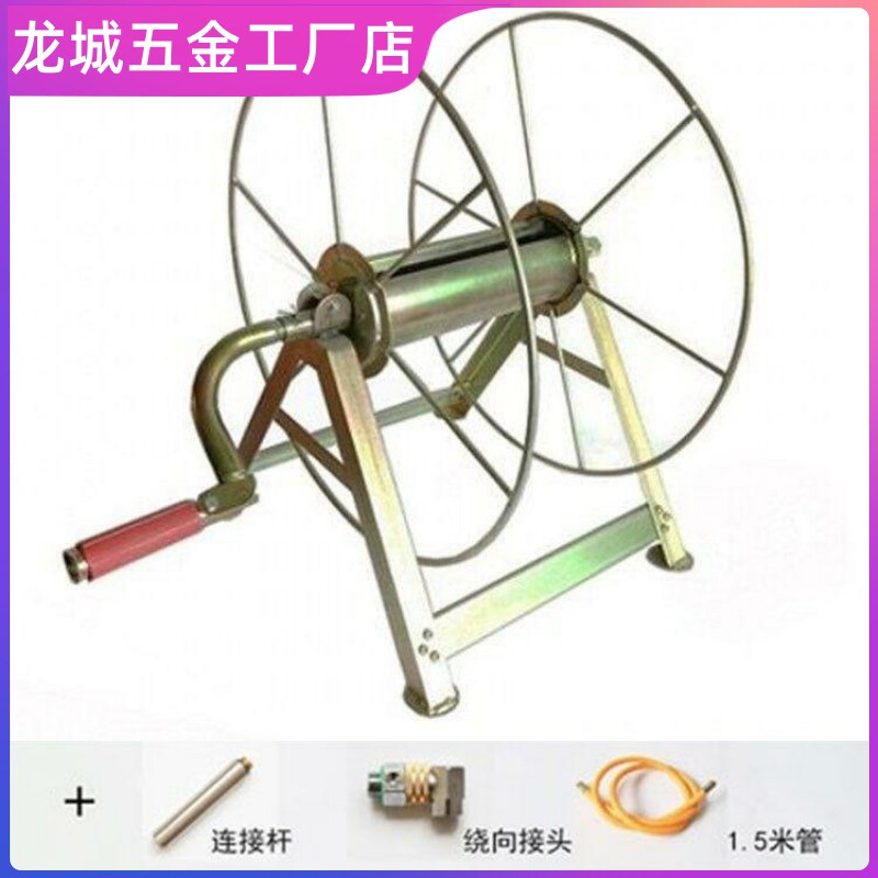 收线器手摇盘轮胶带放线收纳放线轮滚轮盘线轮滚轮电工金属器电线