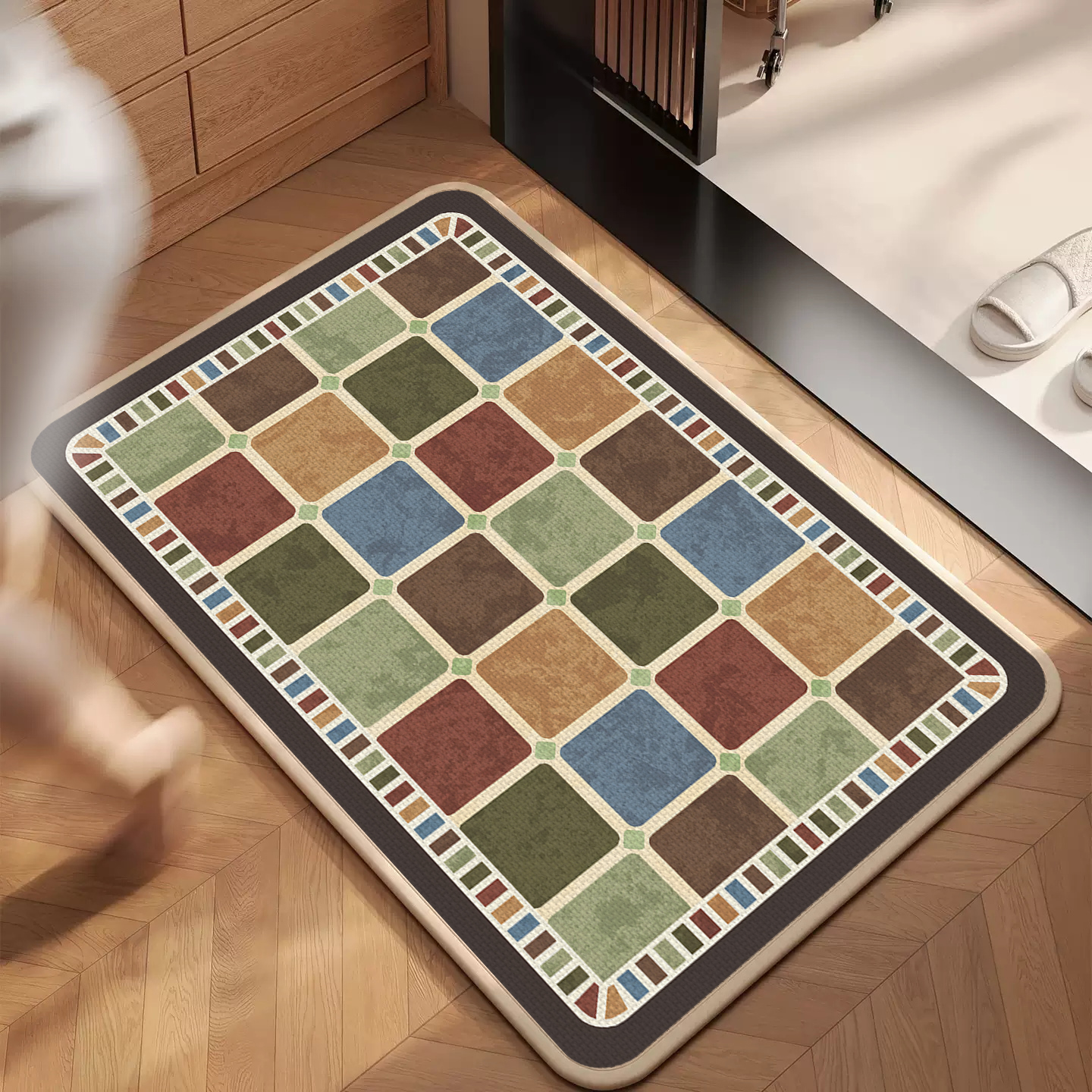 轻奢风浴室进门吸水地垫