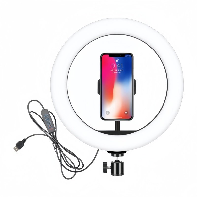环形补光灯女主播美颜嫩肤瘦脸高清网红化妆神器LED手机支架落地
