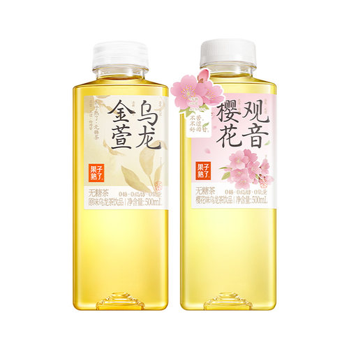 果子熟了无糖茶饮料500ml